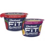 Chobani Fit Yogurt, low calorie, high protein option for breakfast in the local market